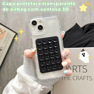Capa com ventosa, Transparente TPU  Space compatível  capinha iphone 13 normal 11/12/13ProMax em Oferta na Shopee