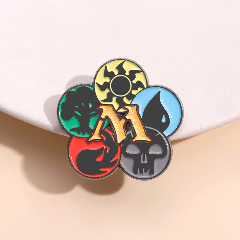Jogo De Anime Criativo Periférico De Esmalte Pinos Símbolos De Elementos Naturais Broches De Metal Crachás Mágicos Mochilas De Roupas Acessórios Jóias Presentes em Oferta na Shopee