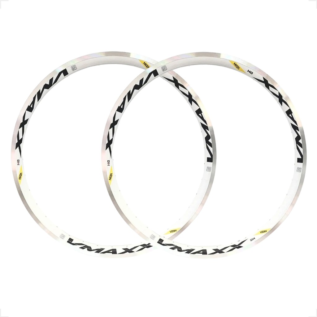 PAR Aro 26 Vmaxx 36 furos Verniz Vbrake Dh Bike Vikingx Branco Downhill Parede Dupla