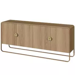 Buffet Aparador Organico 4 Portas Artesano Hanover Dourado