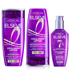 KIT ELSEVE COLÁGENO LIFTER SH + COND + LEAVE-IN DE MASSA 100ML