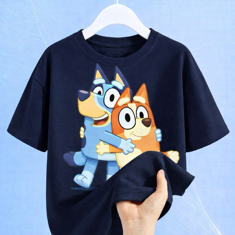 Camisa Camiseta  Infantil Juvenil Blue e Bing Unissex 100% Algodão Confortável Estilosa