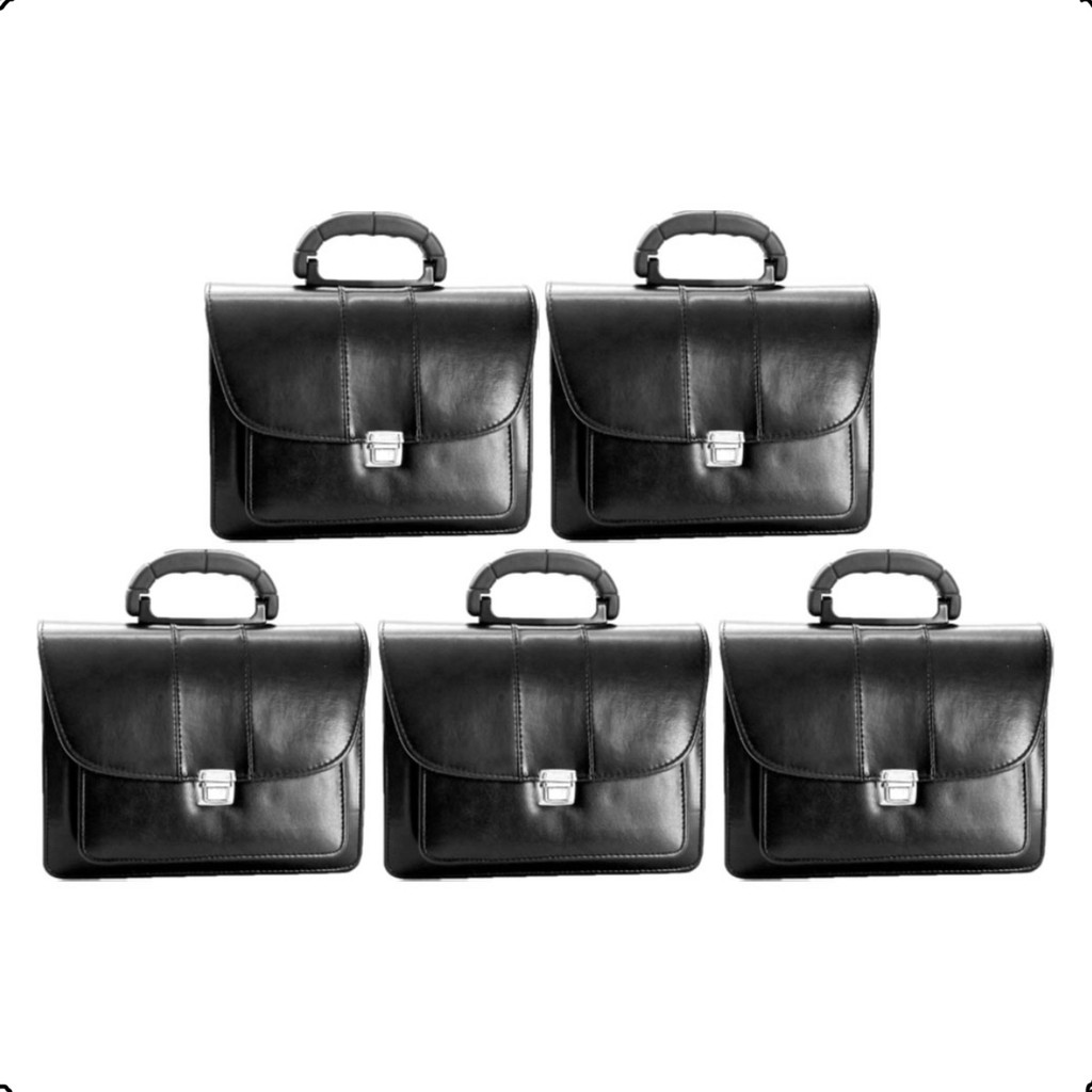 Kit 5 Pasta Bolsa CCB Biblia Tripla Liso Preta AP R1496-5