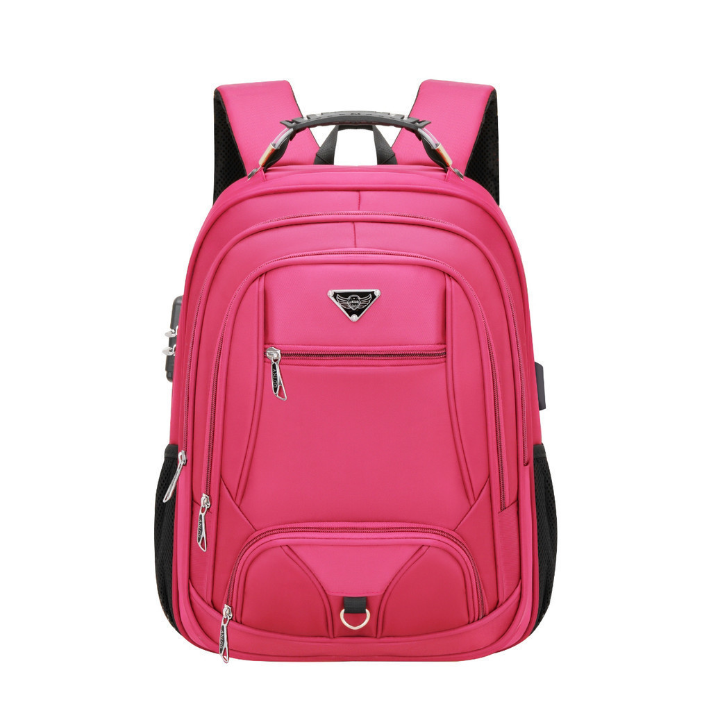 Mochila feminina masculina grande com trava de segurança para porta USB/telefone  MARISA