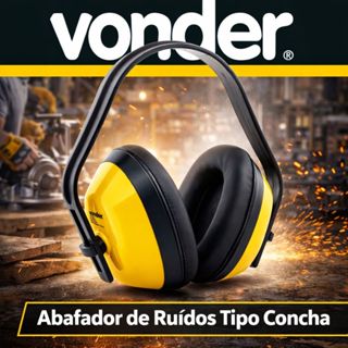 Abafador de Ruídos Vonder ARV 100 Tipo Concha Ajustável 10dB EPI Profissional - Construção e Oficina em Oferta na Shopee