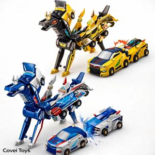 Carrinho De Dinossauro Magnético 2 Em 1 Presente Menino Menina Transformável Automática Por Colisão em Oferta na Shopee