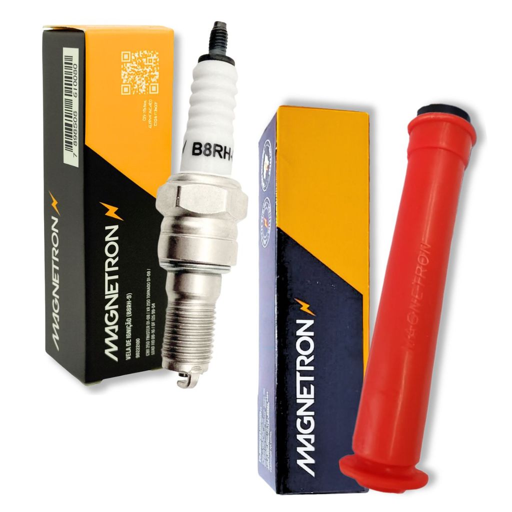 Vela de Ignição + Cachimbo Vermelho Cbx 250 Twister / Xr 250 Tornado Magnetron