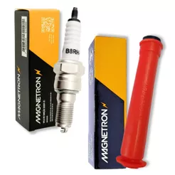 Vela de Ignição (Rosca Fina) + Cachimbo Vermelho Cbx 250 Twister / Xr 250 Tornado Magnetron