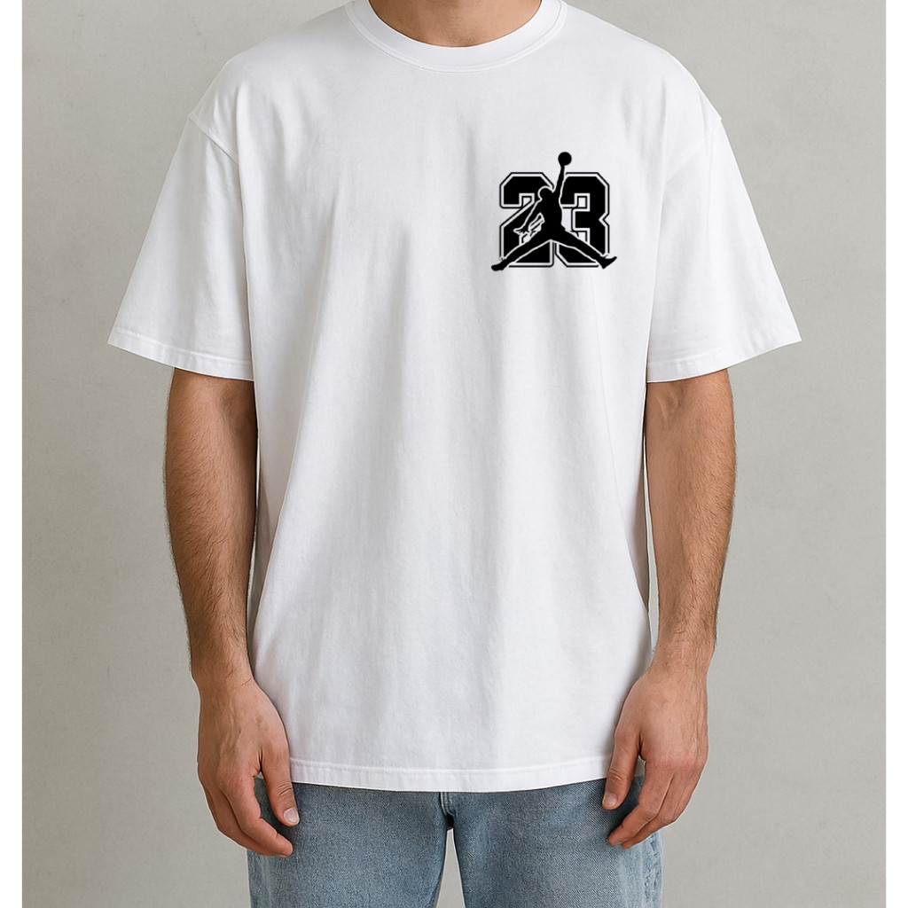 Camiseta Over Basquete Camiseta Oversized Frente e Verso Streetwear Michael 100% Algodão