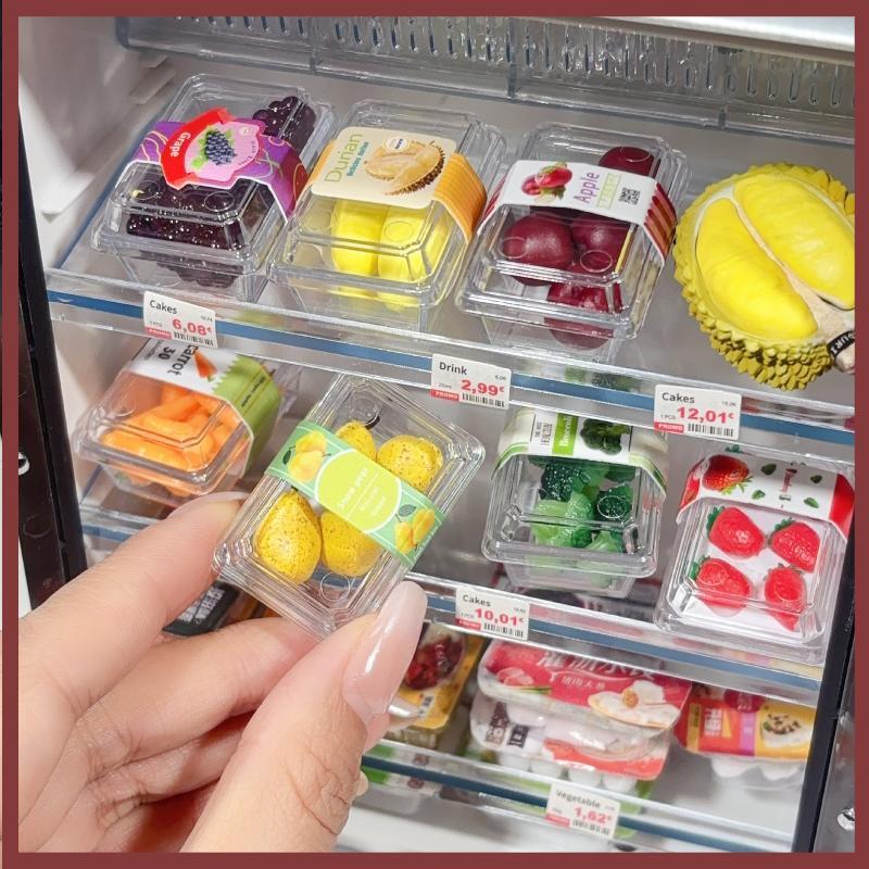 1 Conjunto Acessórios Boneca: Mini Comida 1/6, Frutas, Legumes, Casa de Boneca, Caixa Transparente em Oferta na Shopee