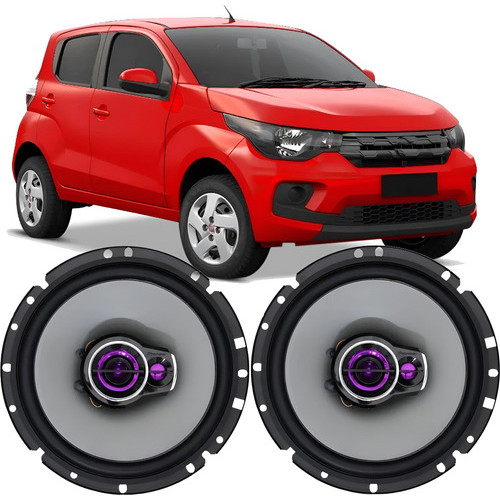 Kit Alto Falante Pioneer Porta Dianteira Fiat Mobi 100w Par  Preto