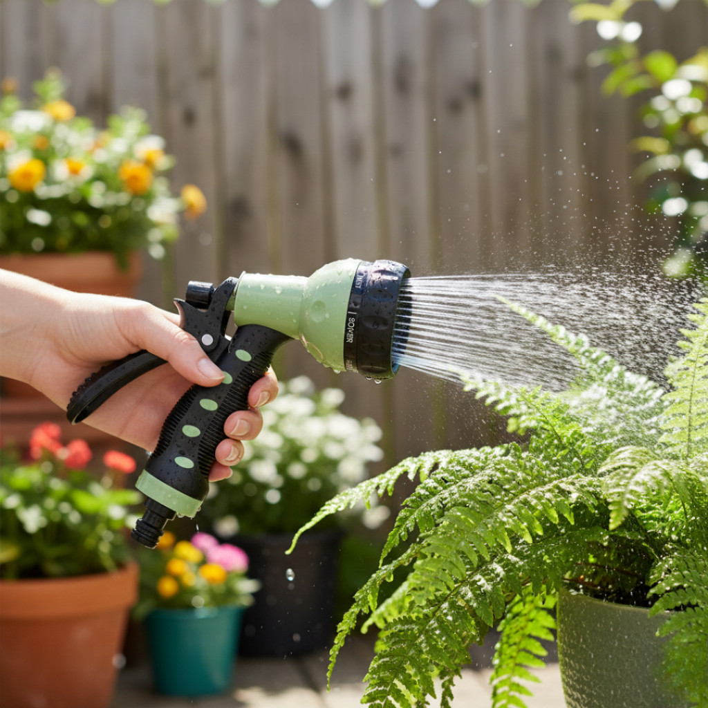 Esguicho Para Mangueira Flexível Pistola de Irrigação com Gatilho Bico Borracha Jardim 7 Jatos Bico