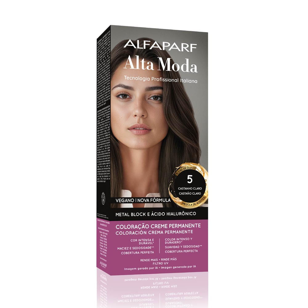 Tintura Creme Altamoda Alfaparf Chá Escuro 5 Kit