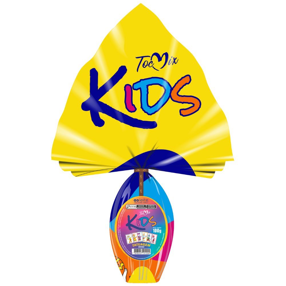 Ovo de Páscoa Toc Mix Kids Sabor Chocolate ao Leite Sortido 100g