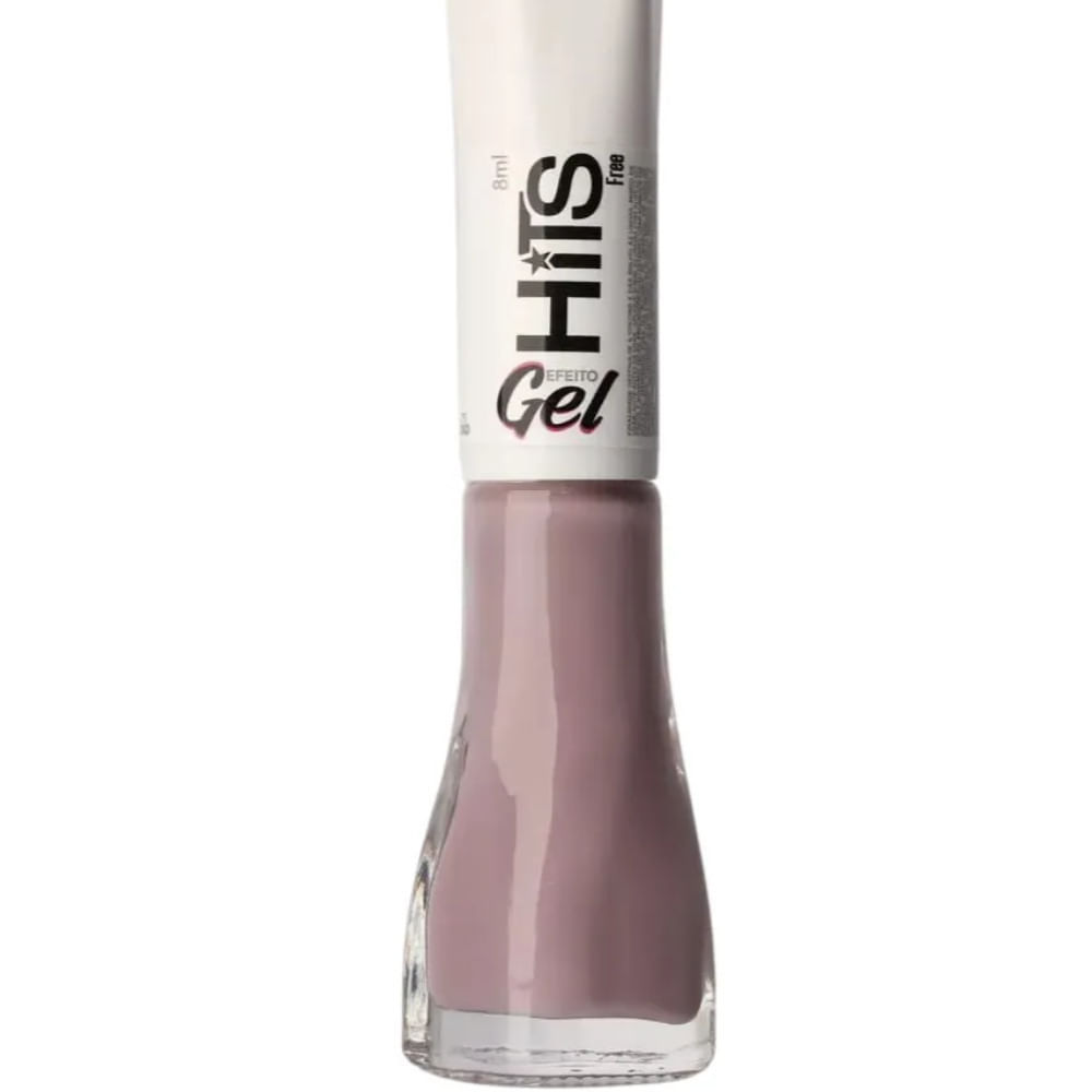 Esmalte Hits 5Free Efeito Gel Cremoso Cor Lilás Mauve 8ml em Oferta na Shopee