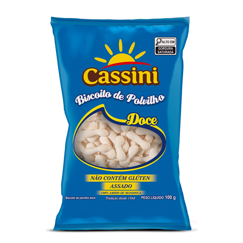 Biscoito de Polvilho Cassini Doce Assado 100g em Oferta na Shopee