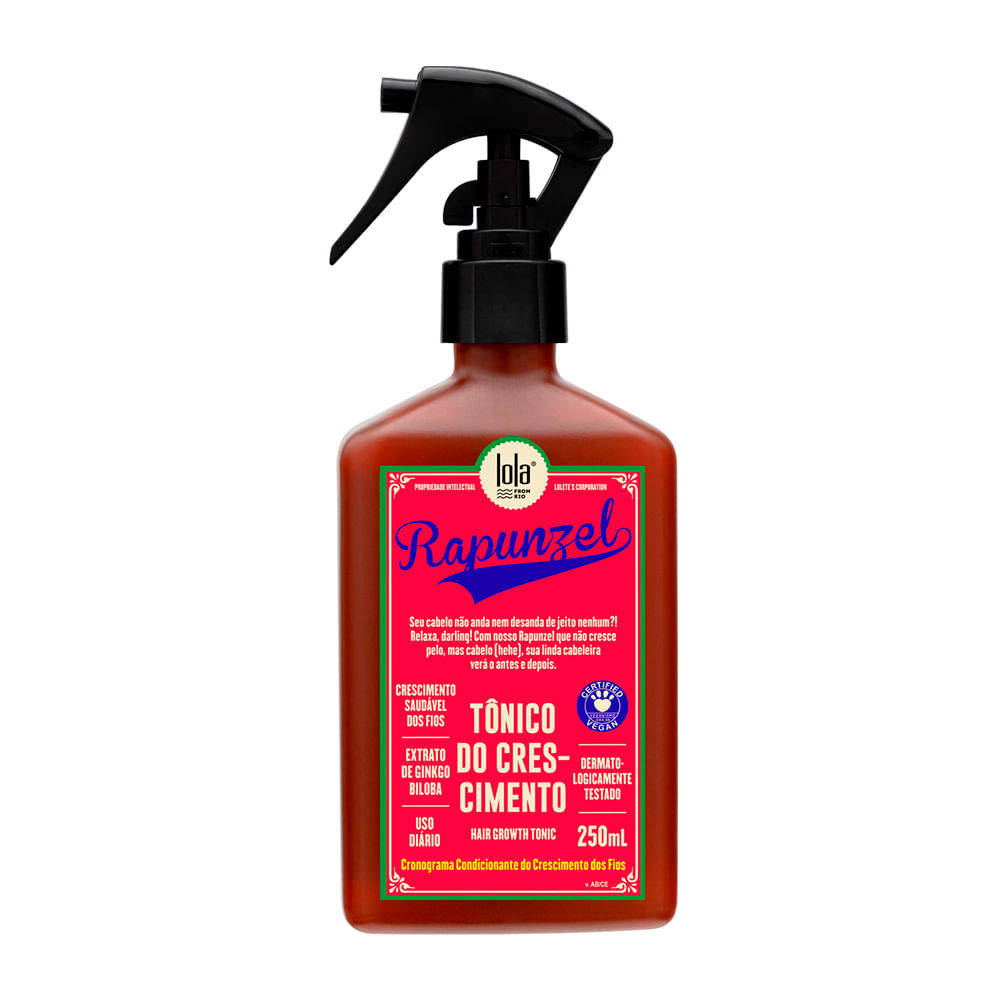Tônico do Crescimento Rapunzel Lola Cosmetics com 250ml em Oferta na Shopee