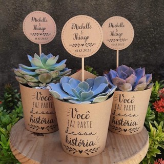 40 Rótulos + 40 tag para suculentas personalizados para Lembrançinhas eventos,casamentos em Oferta na Shopee