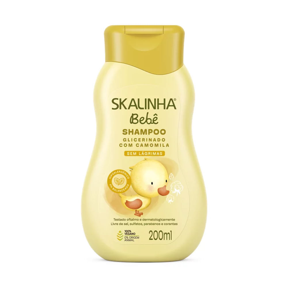 Shampoo Glicerinado Skalinha Bebê Camomila 200ml em Oferta na Shopee