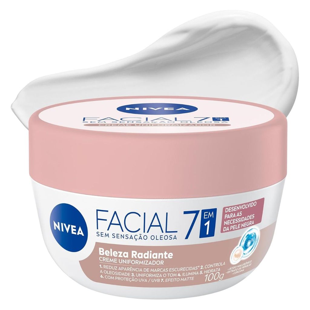 NIVEA Creme Facial Uniformizador Beleza Radiante 7 em 1 - 100g em Oferta na Shopee