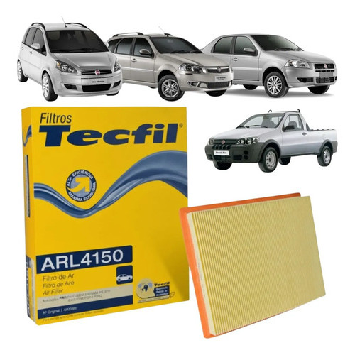 Filtro Ar Motor Fiat Palio Siena Strada Fire Arl4150 Tecfil