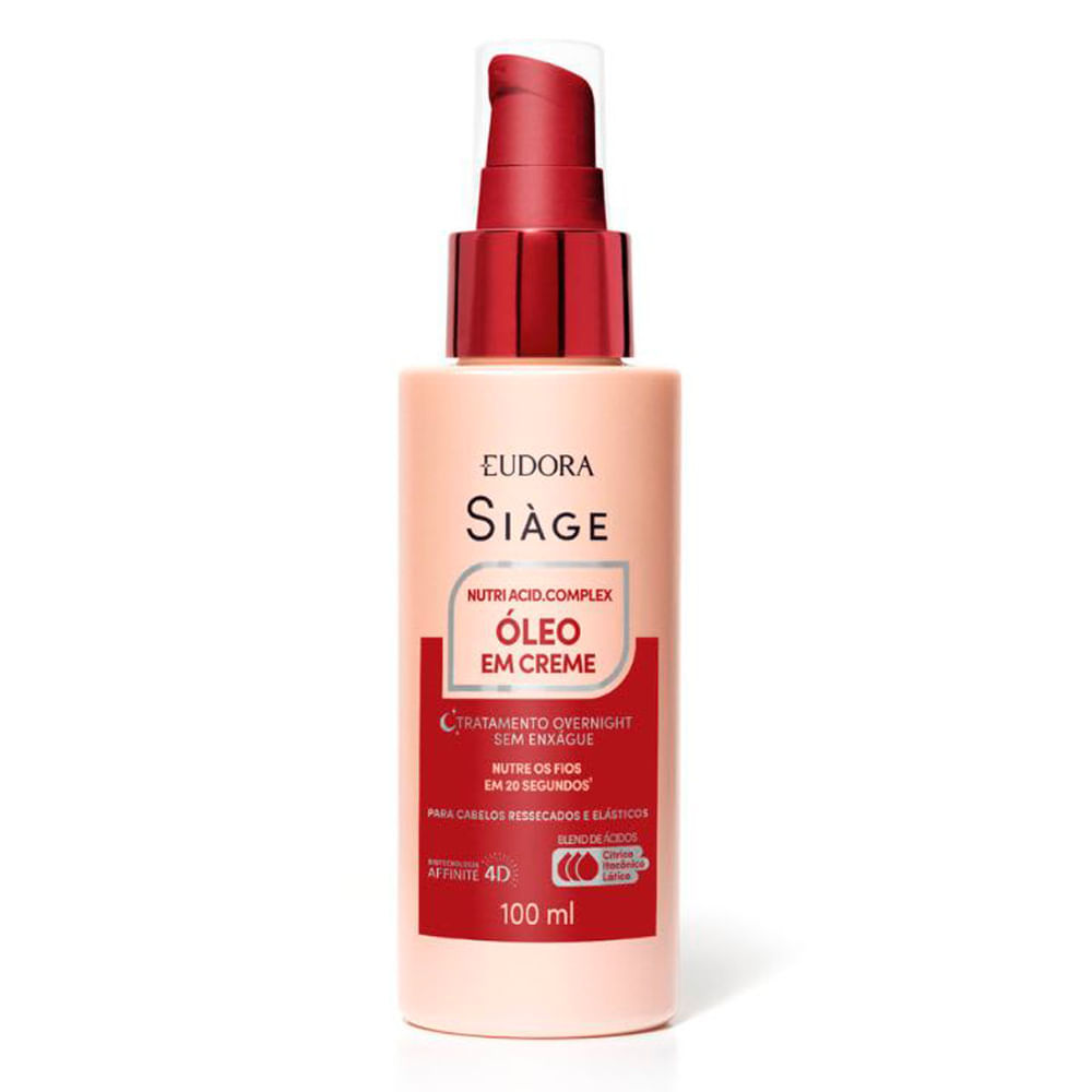 Óleo em Creme Eudora Siàge Nutri Acid Complex 100ml em Oferta na Shopee