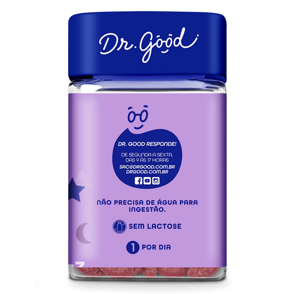 Kit com 2 Dr. Good - Melatonina - 60 gomas - Morango — imagem 2 de 2
