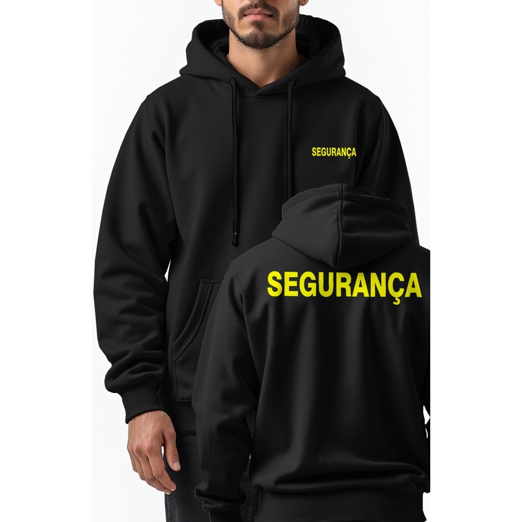 Blusa De Frio segurança Moletom Canguru Vigilante Organização