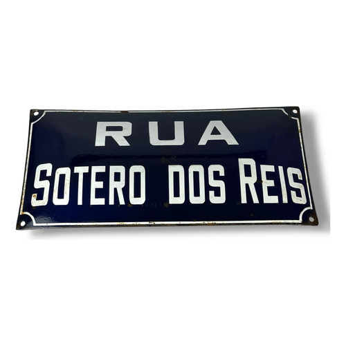 Placa Esmaltada De Rua Antiga - Original Relíquia Nome