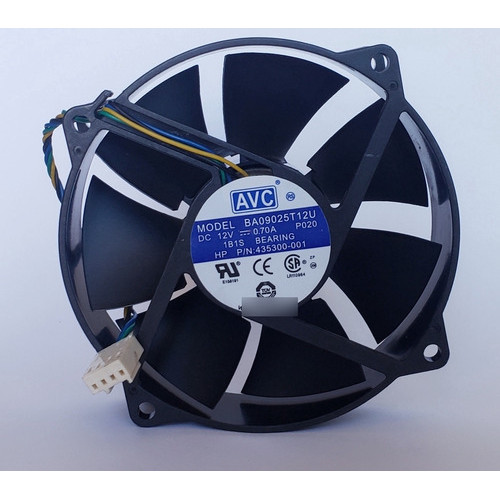 Ventoinha Avc 90x90x25mm 12v 0.7a 4 Pinos Preta Preto
