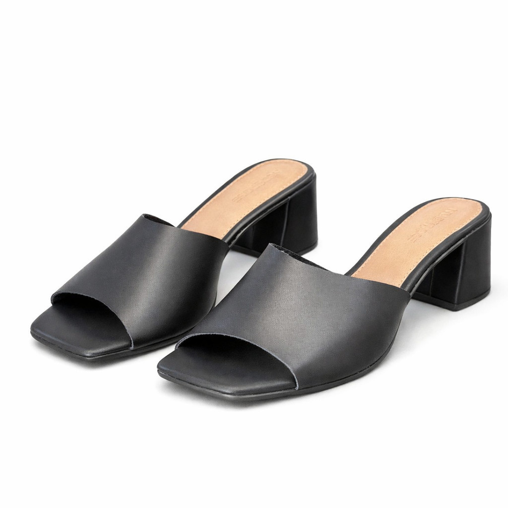 Tamanco Feminino Confortável  Social Salto Bloco Médio Baixo em Oferta na Shopee