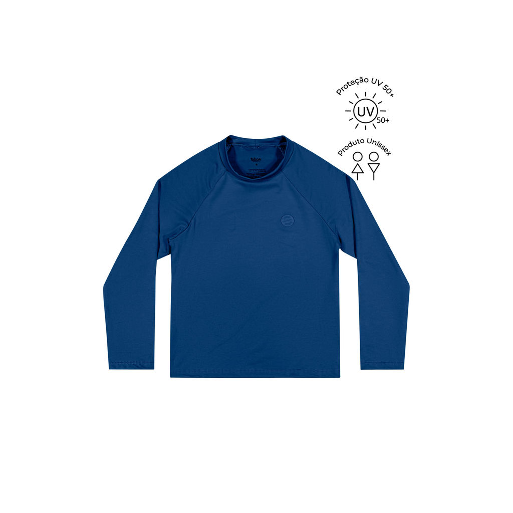 Blusa Infantil Unissex Com Proteção Solar Elian Azul em Oferta na Shopee