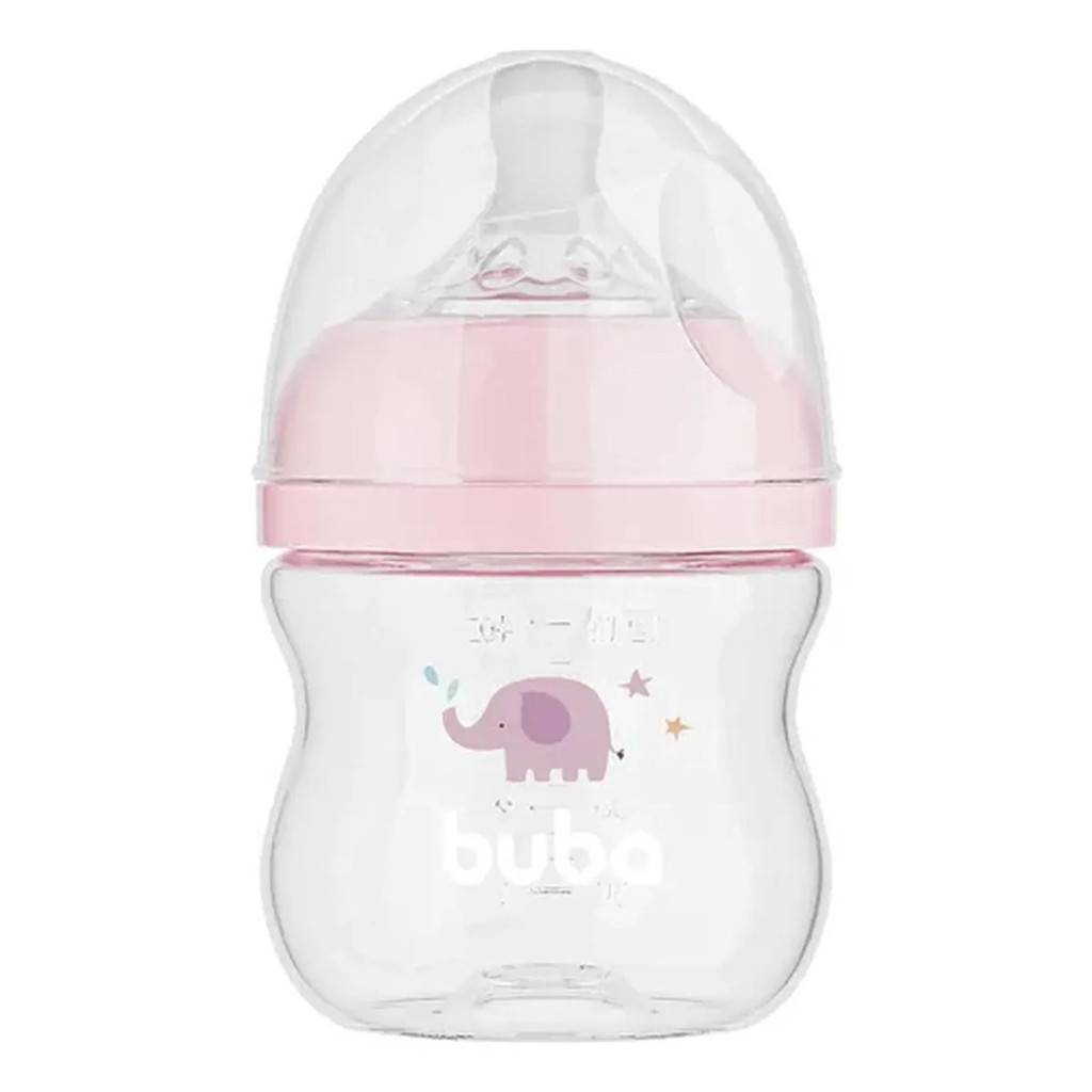 Mamadeira Buba Easy Flow Elefante Rosa 120ml em Oferta na Shopee