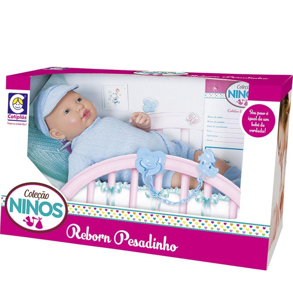 Boneca Ninos Reborn Menino Pesadinho - Cotiplás