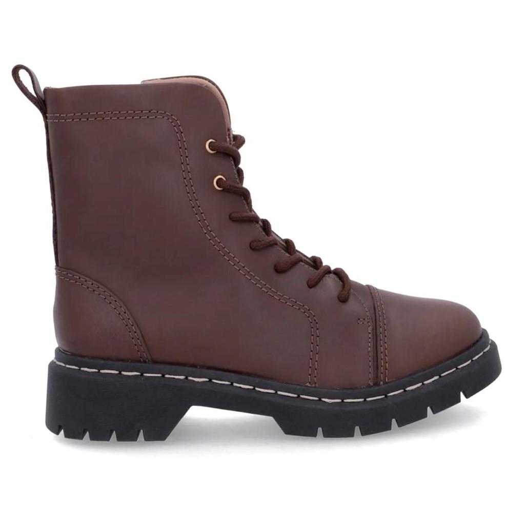 Coturno Usaflex Feminino Em Couro Cano Médio Tratorado AL1301