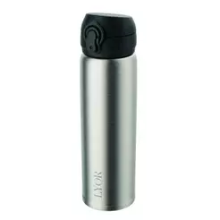 Garrafa Térmica Lyor em Aço Inox com Tampa Flip 410ml