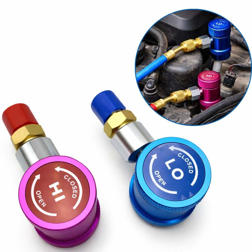 Jogo Engate Rápido Manifold R1234YF Alta e Baixa Pressão Saída Vertical Ar Condicionado Automotivo