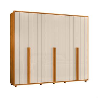 Guarda-Roupa Casal Volpi 6 Portas 6 Gavetas Cinamomo e Off White em Oferta na Shopee