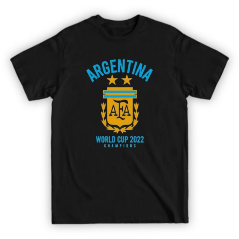Camiseta Unissex Argentina Campeã da Copa Lançamento Camiseta 100% Algodão Camisetão Solta PlusSize Camiseta -Spyke Shop