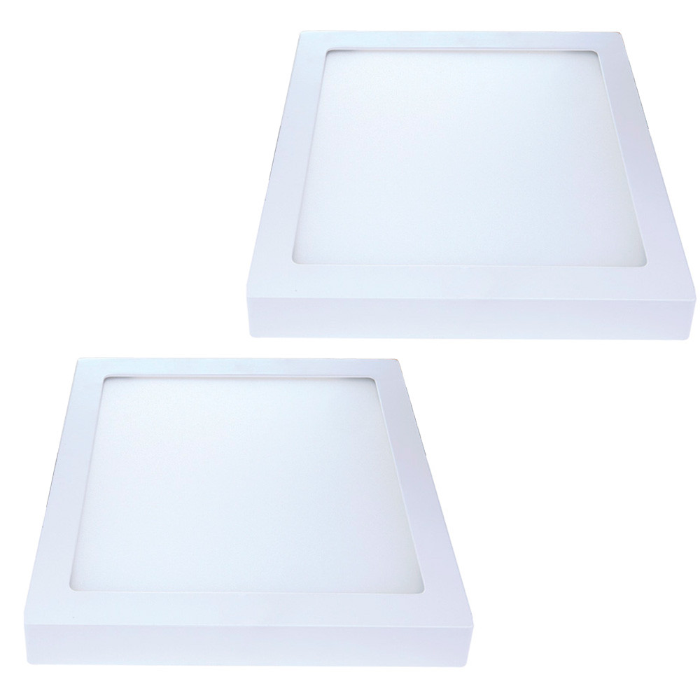 Kit 2 Painel LED Quadrado 29x29cm Luz Neutra 24W Bivolt Instalação Sobrepor Iluminação Geral Avant em Oferta na Shopee