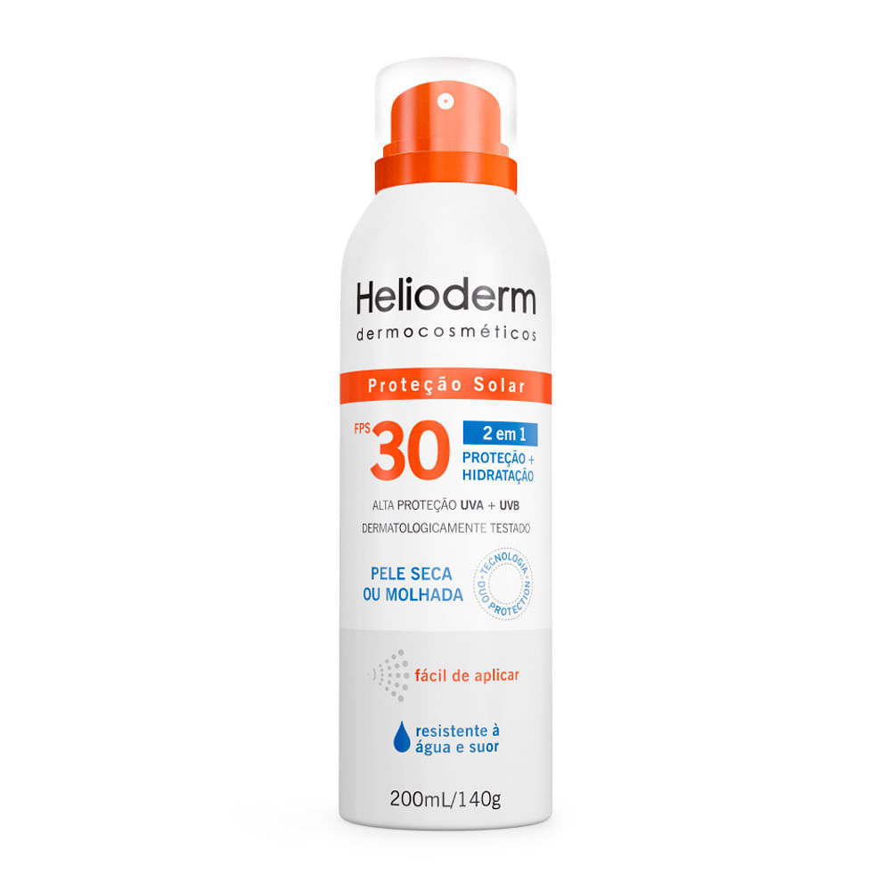 Protetor Solar Helioderm Suncare FPS 30 Spray 200ml em Oferta na Shopee