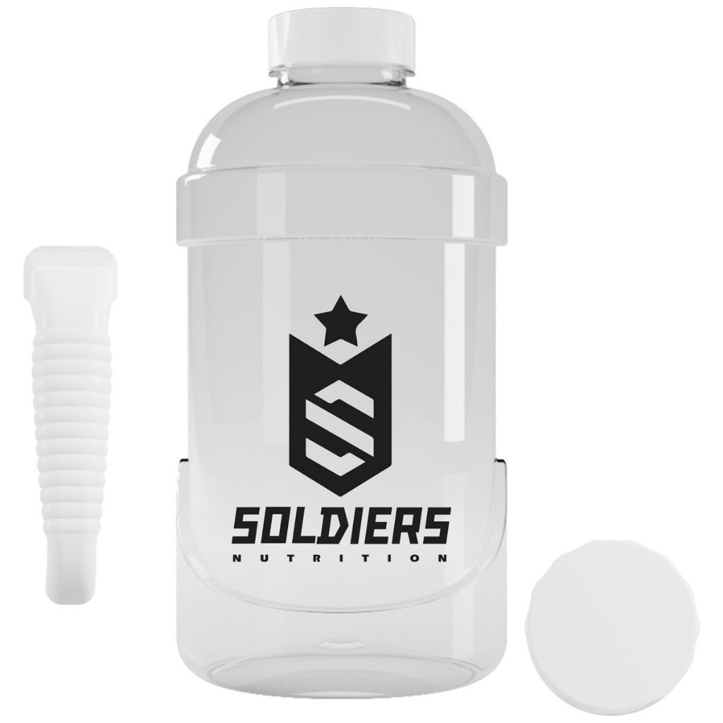 Galão de Água 1,8L Soldiers Nutrition Branco Acessório Academia Hidratação Esportiva em Oferta na Shopee