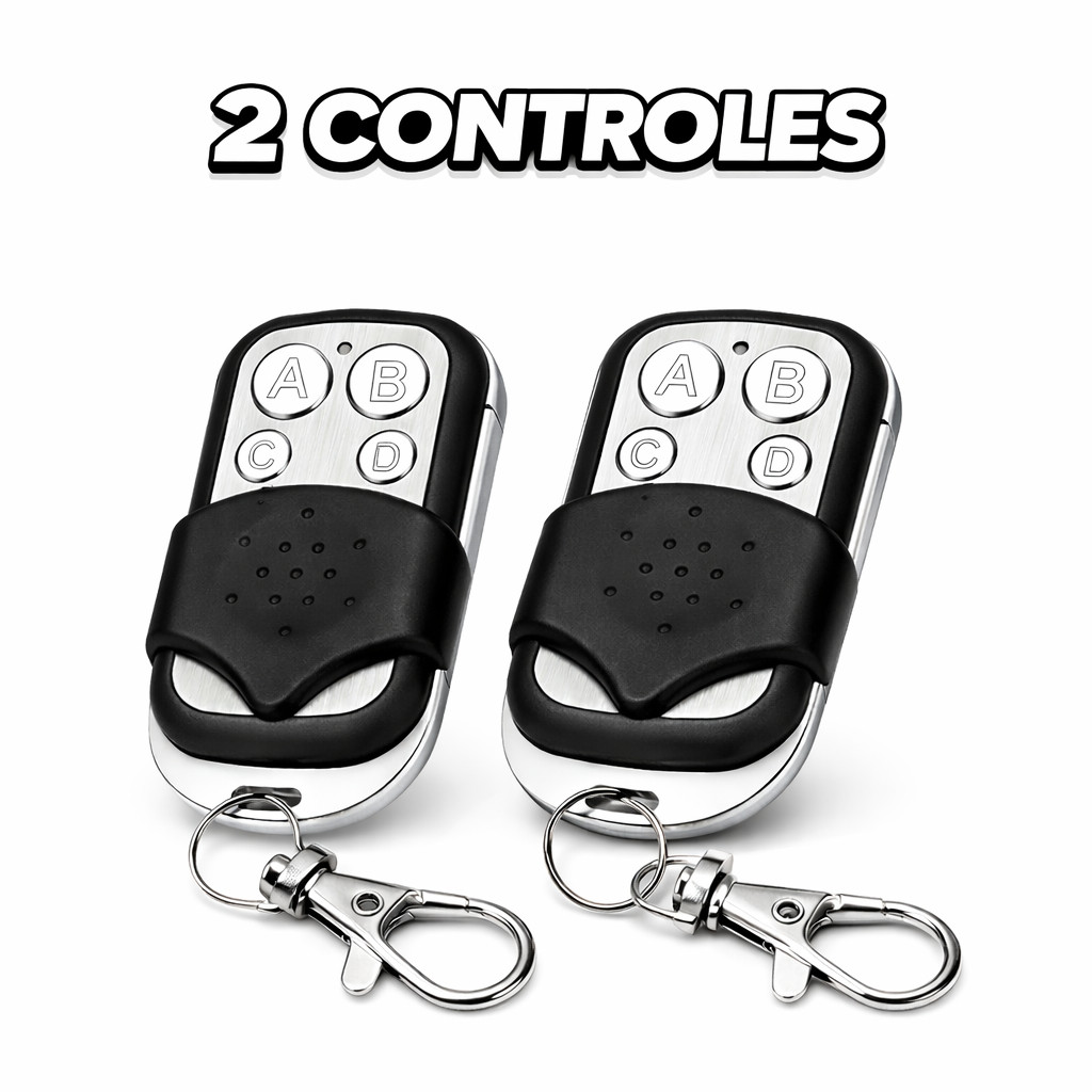 Controle Remoto Universal para Portão Elétrico Eletrônico Garagem com Chaveiro 433mhz 4 Botões em Oferta na Shopee