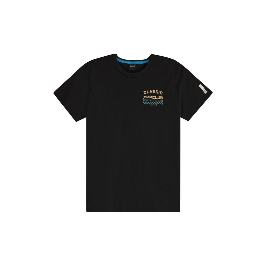 Camiseta Juvenil Menino Pizza Club Beats Preto em Oferta na Shopee