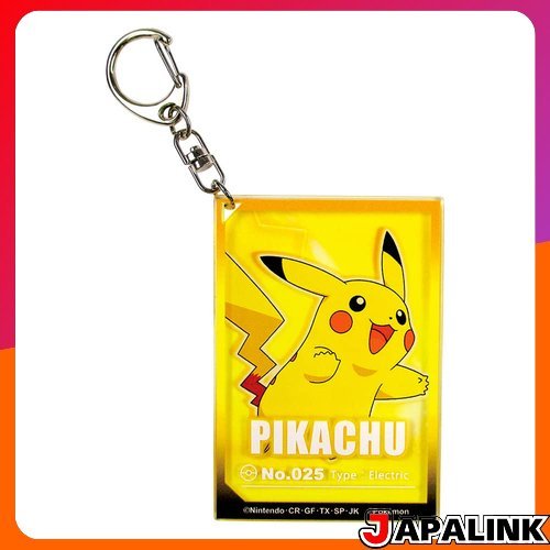 Chaveiro de acrílico em camadas Pokémon da Tees Factory, Pikachu Estrelado, 7,5 cm (altura) x 5,2 cm (largura) x 0,3 cm