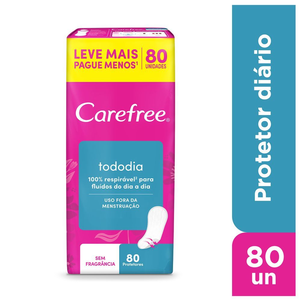 Protetor Carefree Todo Dia 80 Unidades em Oferta na Shopee