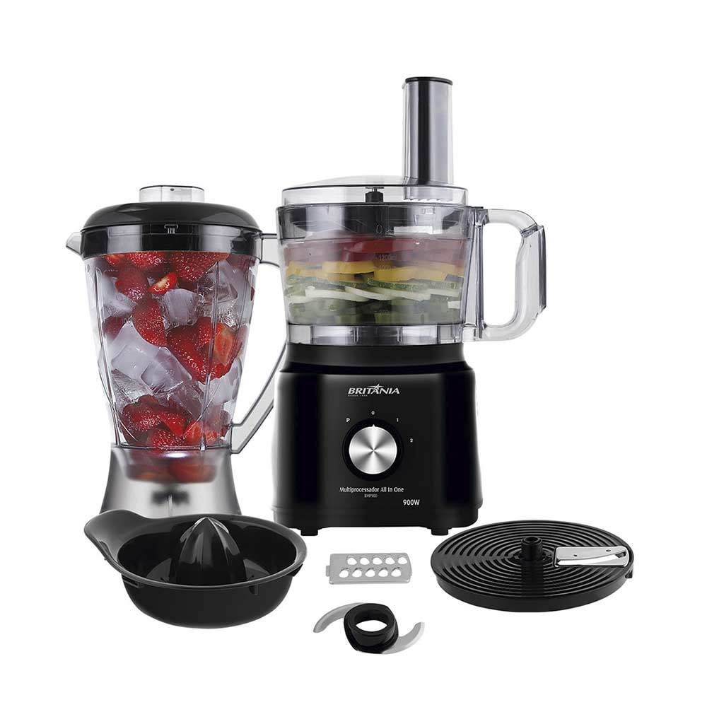 Multiprocessador de Alimentos Britânia BMP900P 5 em 1 - 127V em Oferta na Shopee