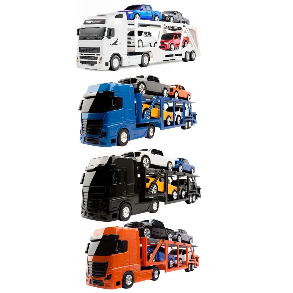 Brinquedo Infantil Caminhão Cegonheira Petroleum C/ Pick-Ups - Roma em Oferta na Shopee