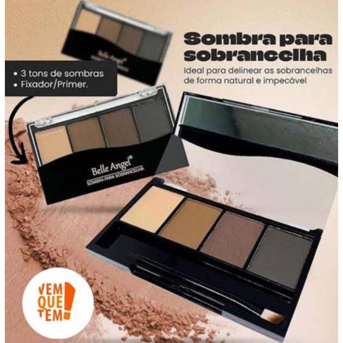Quarteto Para Sobrancelha Belle Angel  Paleta de cores maquiagem festa