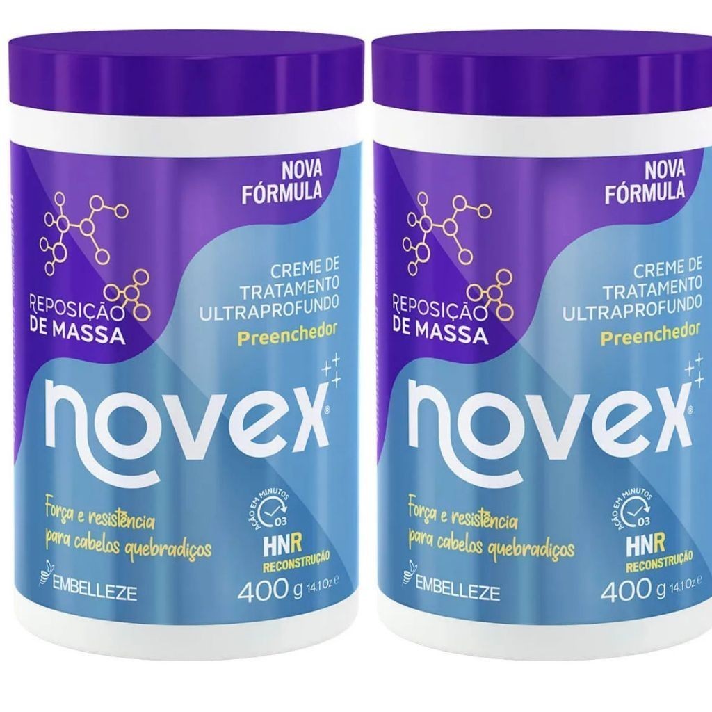 Kit 2 Creme De Tratamento Novex Reposição De Massa 400g